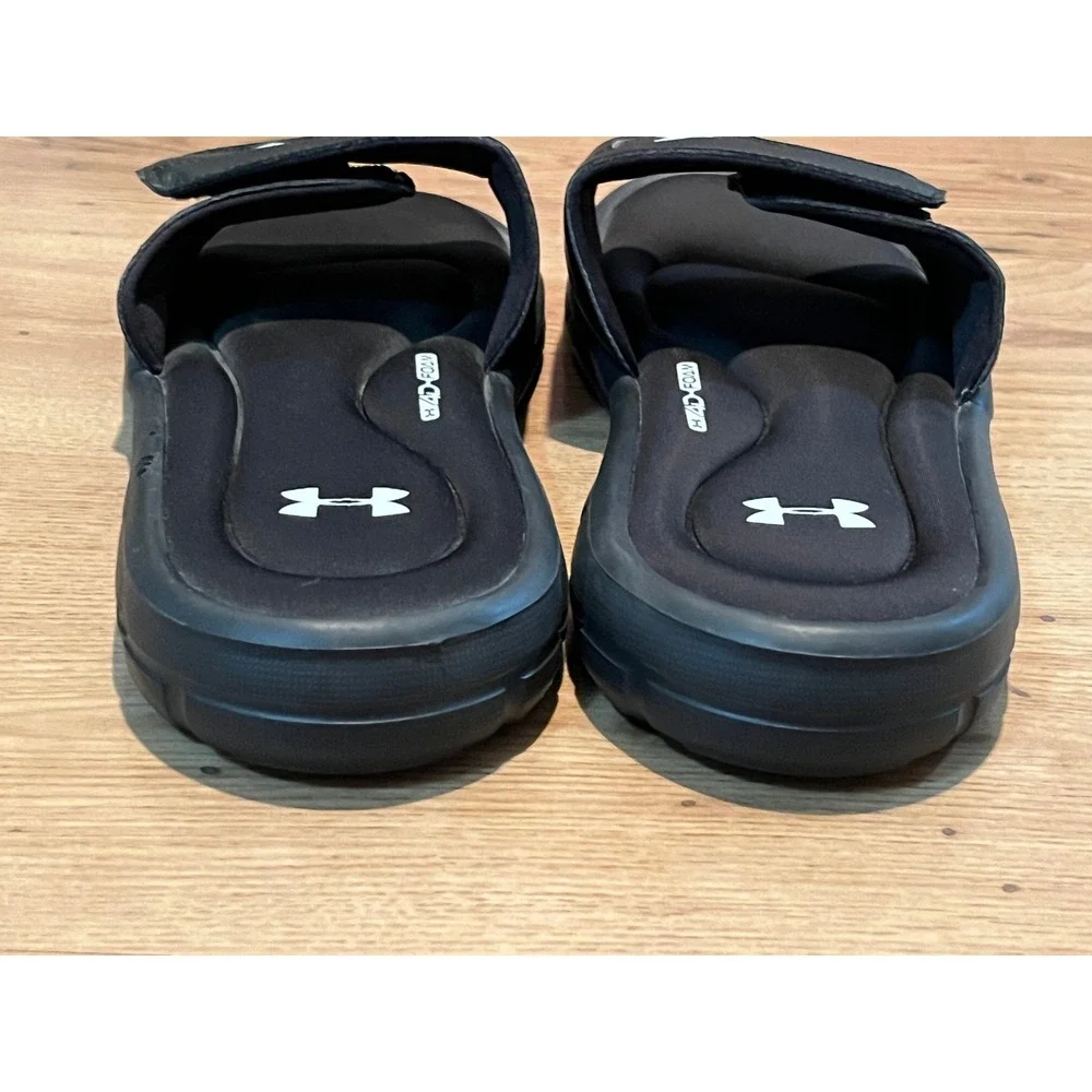 Under Armour Ignite 4D Slide Sandals Mens 13 Black Comfort Recovery Slip-On